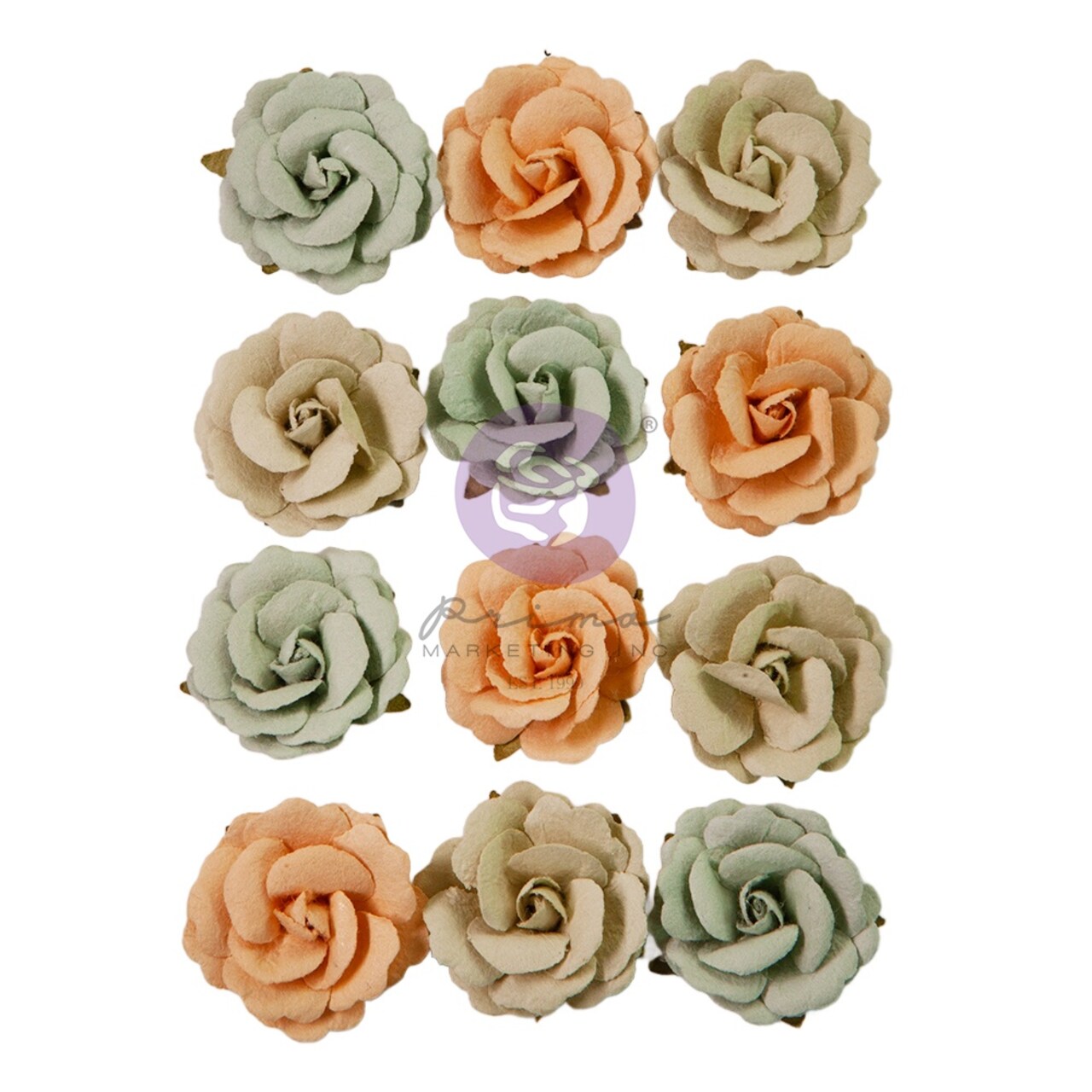 Prima Marketing Paper Flowers 12/Pkg-Floral Adventure, In The Moment